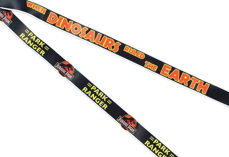 Bioworld Jurassic Park Park Ranger Breakaway Lanyard Clear ID Badge Holder Keychain - Image 3
